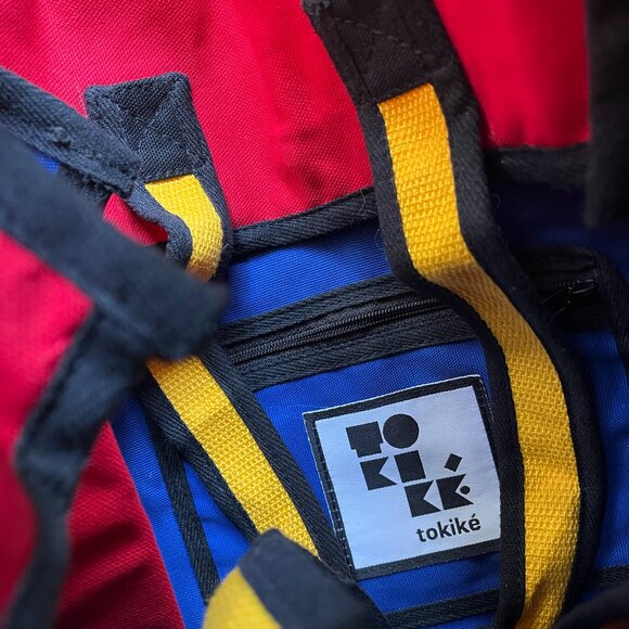 Tokiké *Colorblock Expandable Tote* | Geometric | Dust Bag Included | Adjustable - Picture 7 of 16